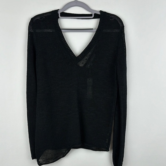 NWT 360 Sweater Loose Knit Long Sleeve Asymmetrical Sweater Top - Picture 1 of 10